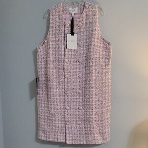 POMANDER PLACE pink tweed Dress